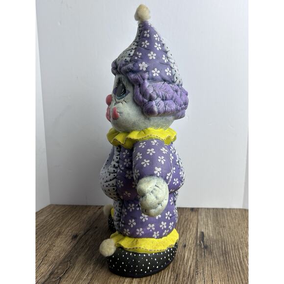 Hand Made Ceramic Clown Signed By Maker In October 1987 By Linnie Hand Painted - Picture 5 of 7
